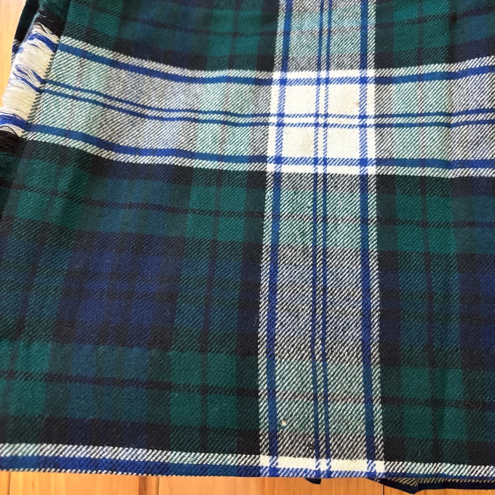 Vintage The Scotch House Wool Plaid Pleated Buckle Accent Wrap Style Skirt - Picture 7 of 10
